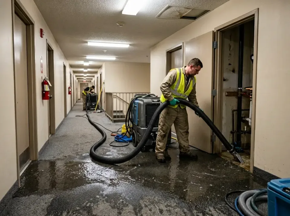 multi-unit-apartment-hallway-f-005 — frequently asked questions, Emergency Burst Pipe Water Extraction & Removal in Delshire…